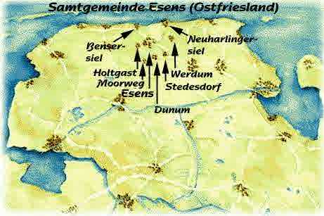 Karte Samtgemeinde Esens